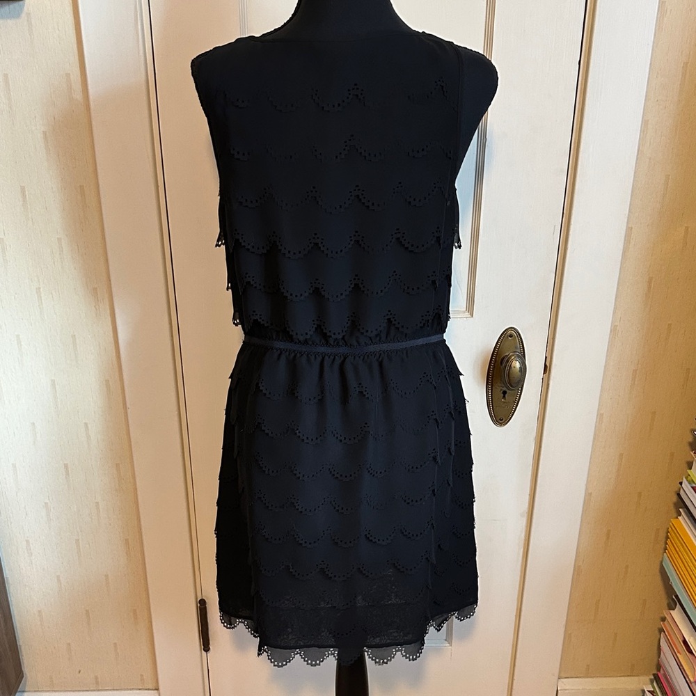 Madewell Broadway And Broome Elegant Lace Black Sleeveless Dress View 2